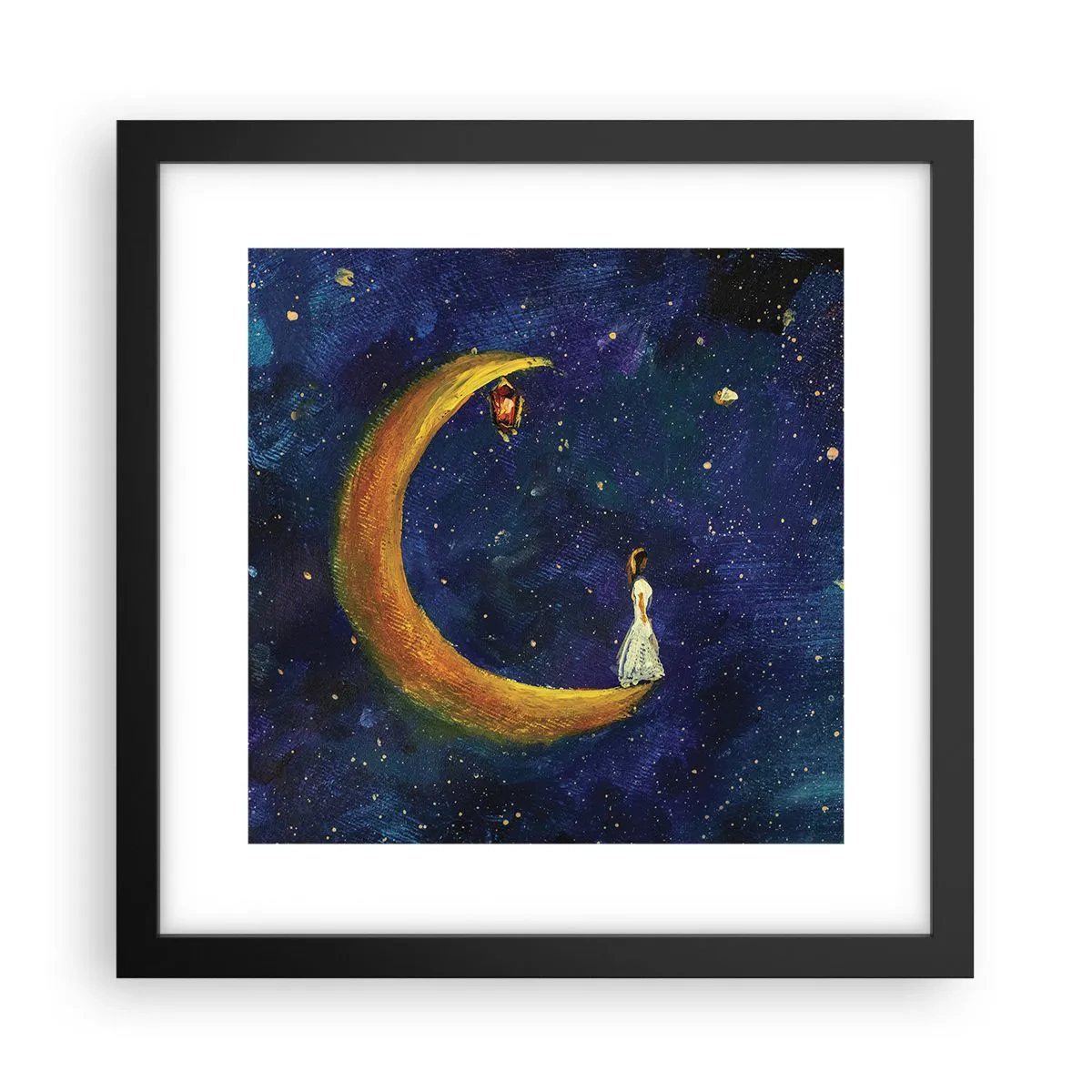 Plakát v černém rámu - Volání světa - 30x30 cm