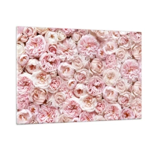 Obraz na skle - Vydlážděná růžemi - 120x80 cm
