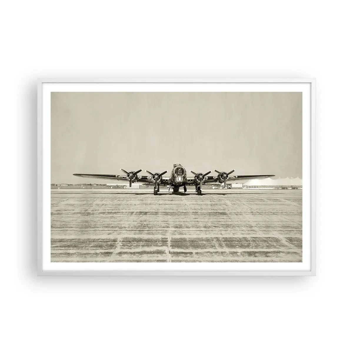 Plakát v bílém rámu - Jako vždy připraven - 100x70 cm