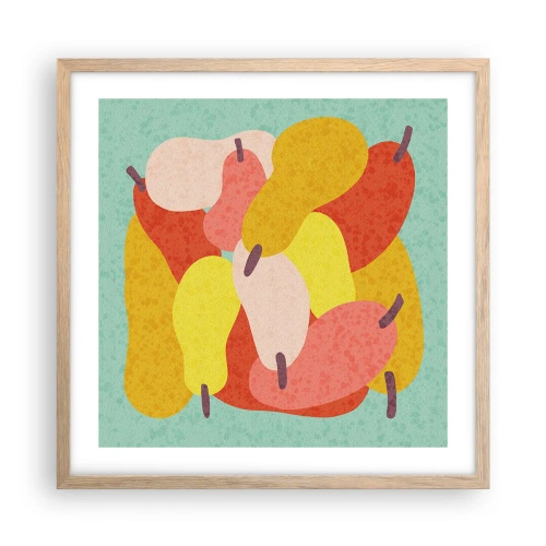 Plakát v rámu světlý dub - Ochutnejte letní slunce - 50x50 cm