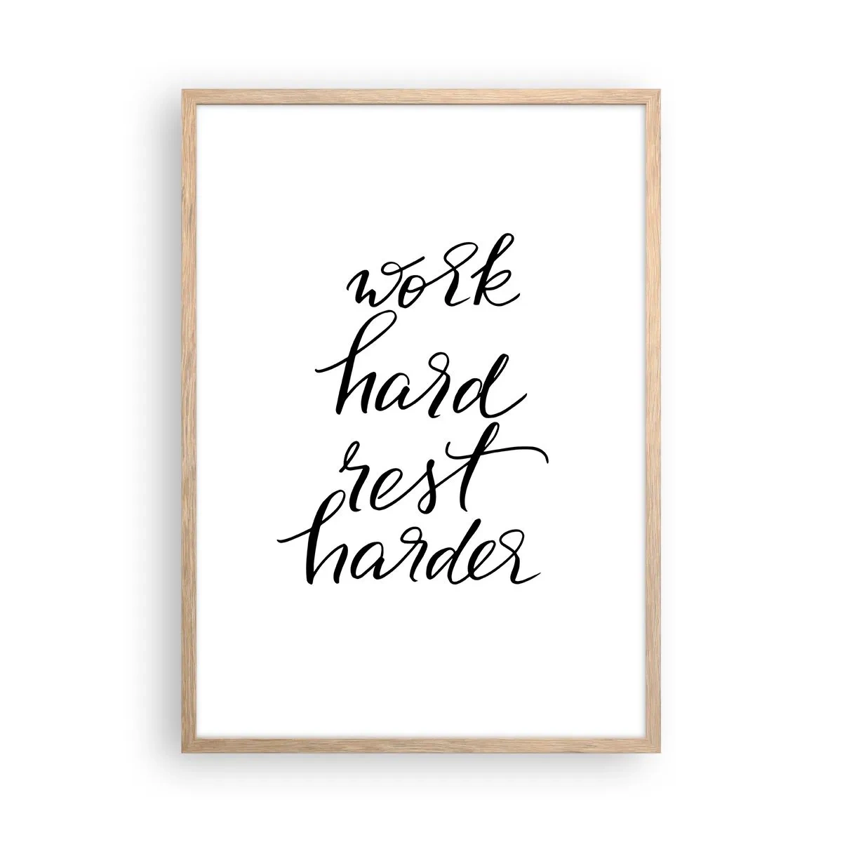 Plakát v rámu světlý dub - Životní rovnováha - 50x70 cm