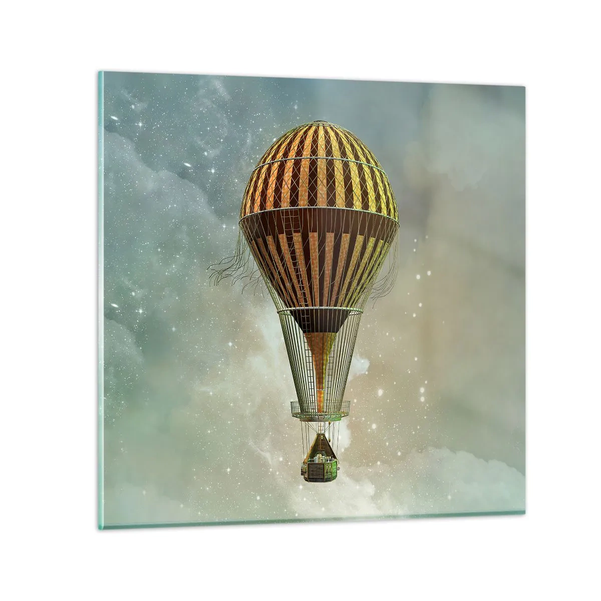 Obraz na skle - Průkopnické lety - 30x30 cm