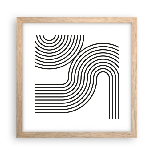 Plakát v rámu světlý dub - V zatáčce - 30x30 cm