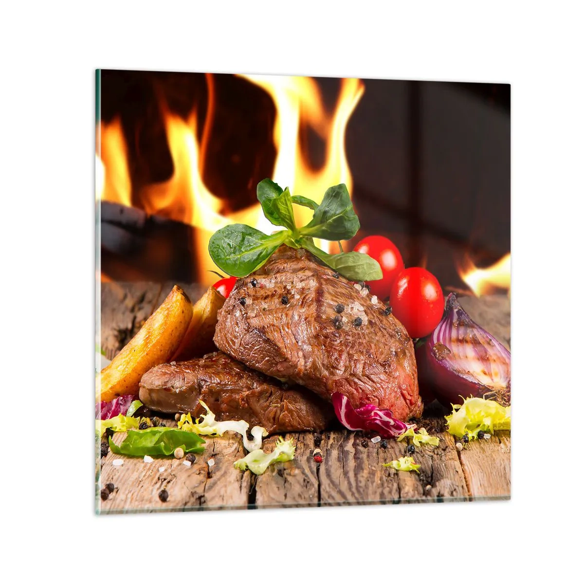 Obraz na skle - Vykouzlené žárem - 70x70 cm