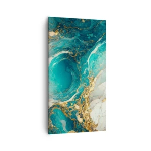 Obraz na plátně - Kompozice se zlatými žilami - 55x100 cm