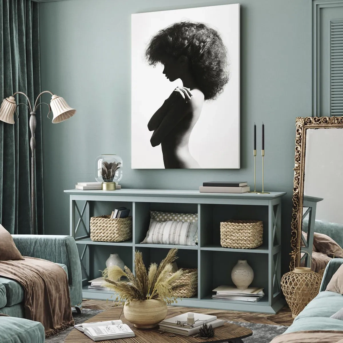 Obraz na plátně - Jako květina na štíhlém stonku - 55x100 cm