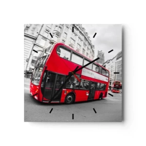 Nástěnné hodiny - Londýn tradičně - by bus - 30x30 cm