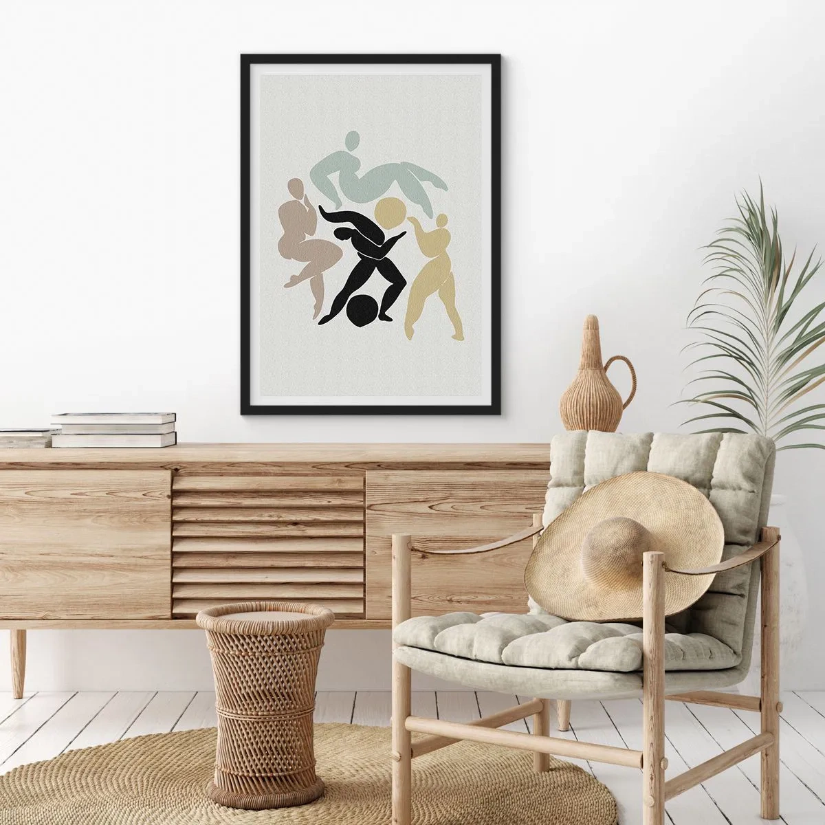 Plakát v černém rámu - Pohyb pro zdraví a krásu - 50x70 cm