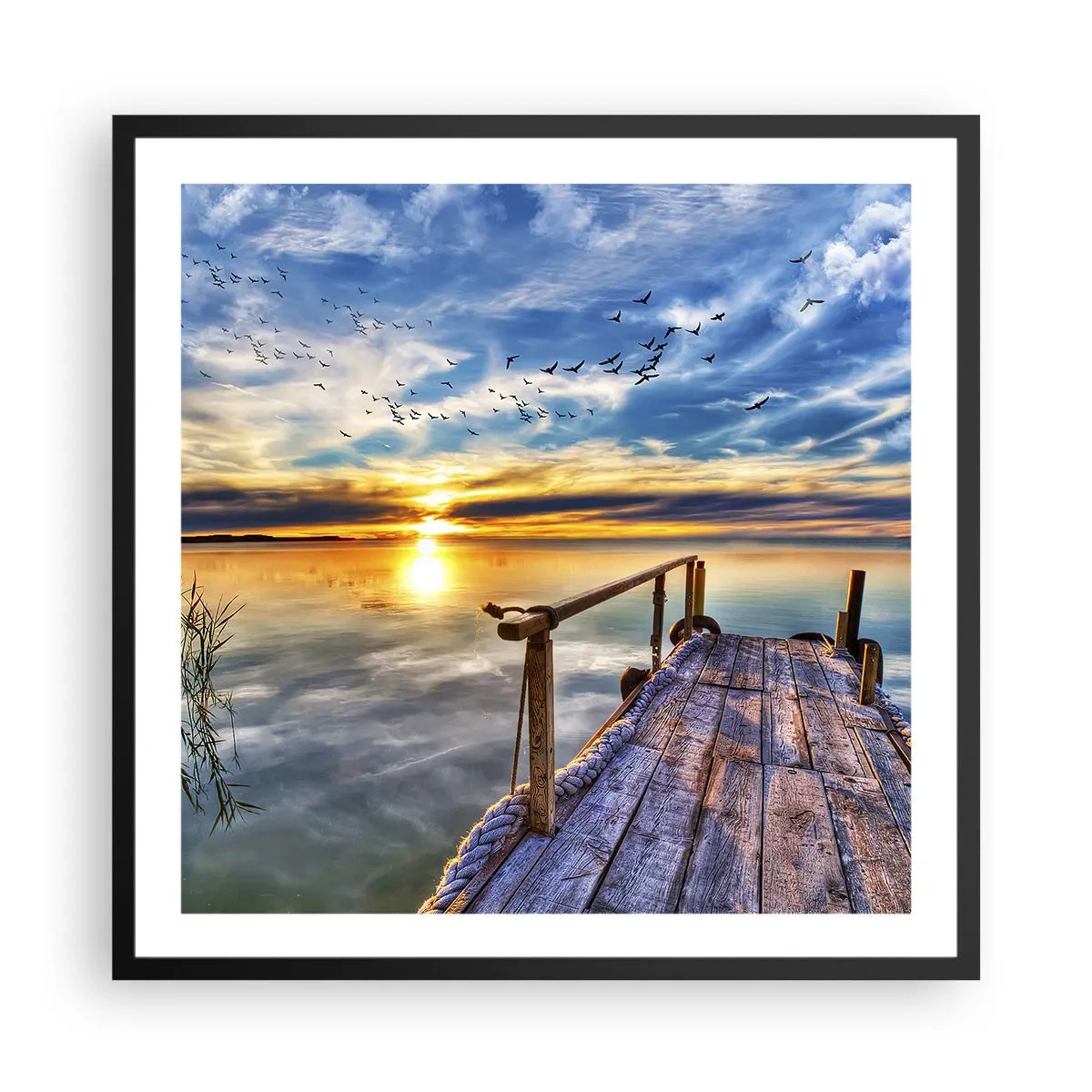 Plakát v černém rámu - Vítr jde odpočívat - 60x60 cm