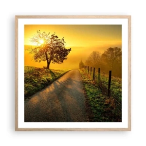 Plakát v rámu světlý dub - Medové odpoledne - 60x60 cm