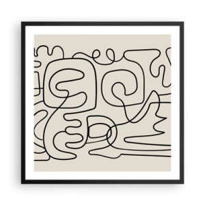 Plakát v černém rámu - Podle stopy - 60x60 cm