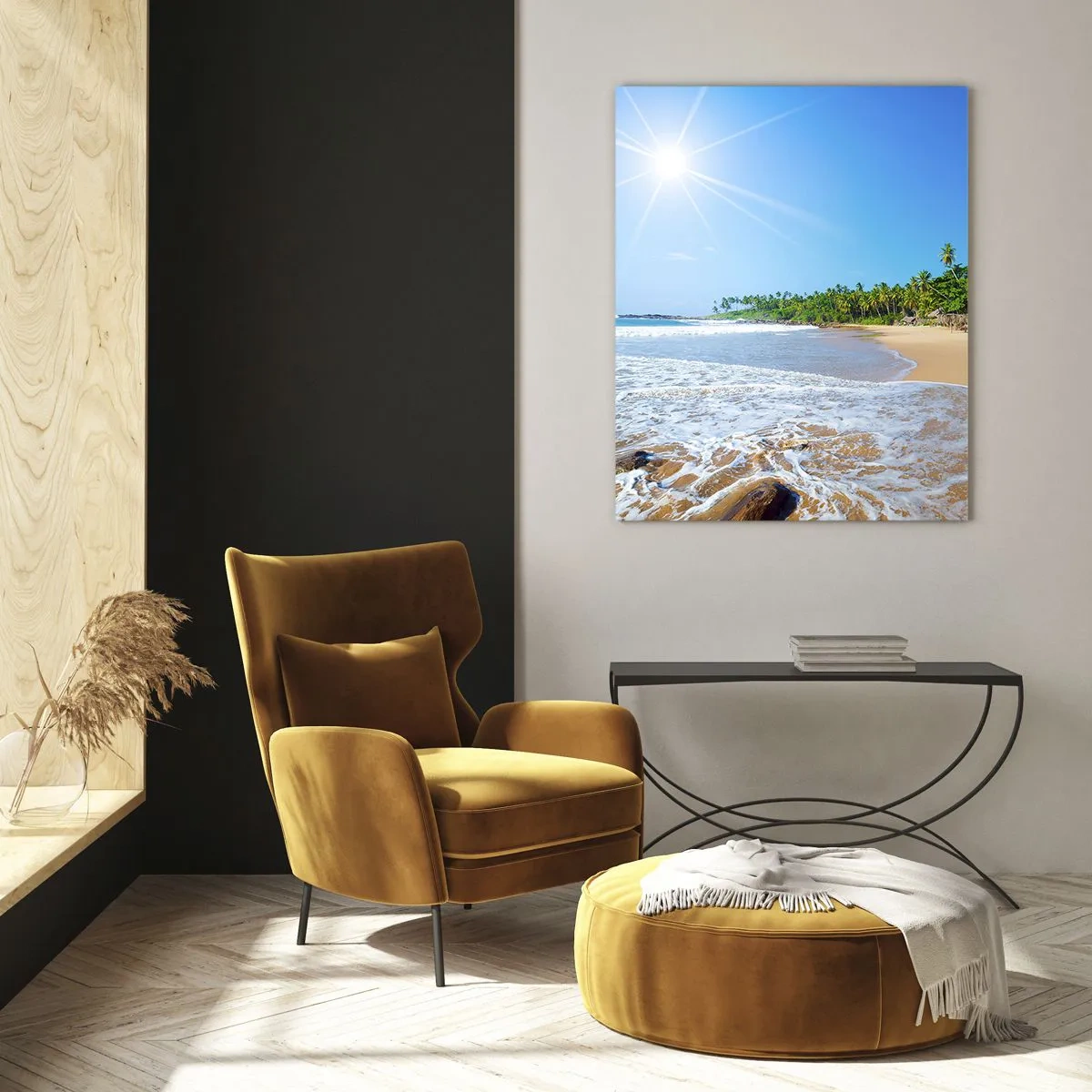 Obraz na skle - Exotické místo pro tebe - 50x70 cm