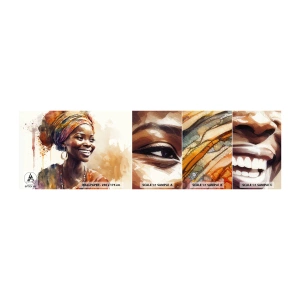 Vzor Fototapety Samolepicí Deluxe Sticker - Africká královna - Žena, Afro-Američan, Portrét - 100x30 cm
