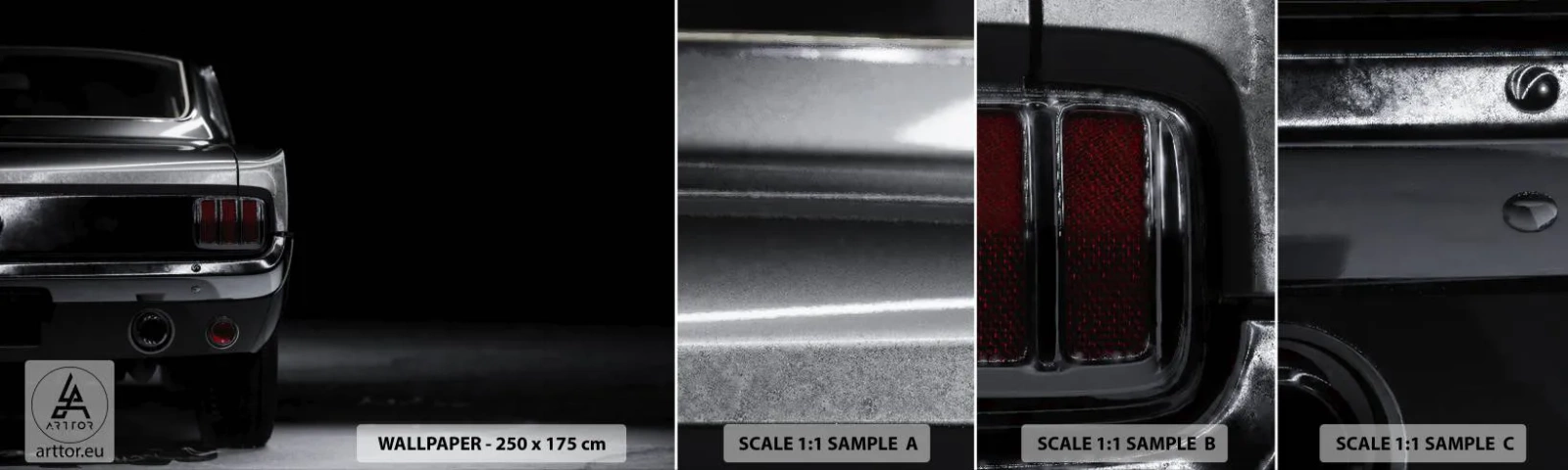 Vzor Fototapety Samolepicí Deluxe Sticker - Kouzlo klasiky - Auto, Retro, Auto - 100x30 cm