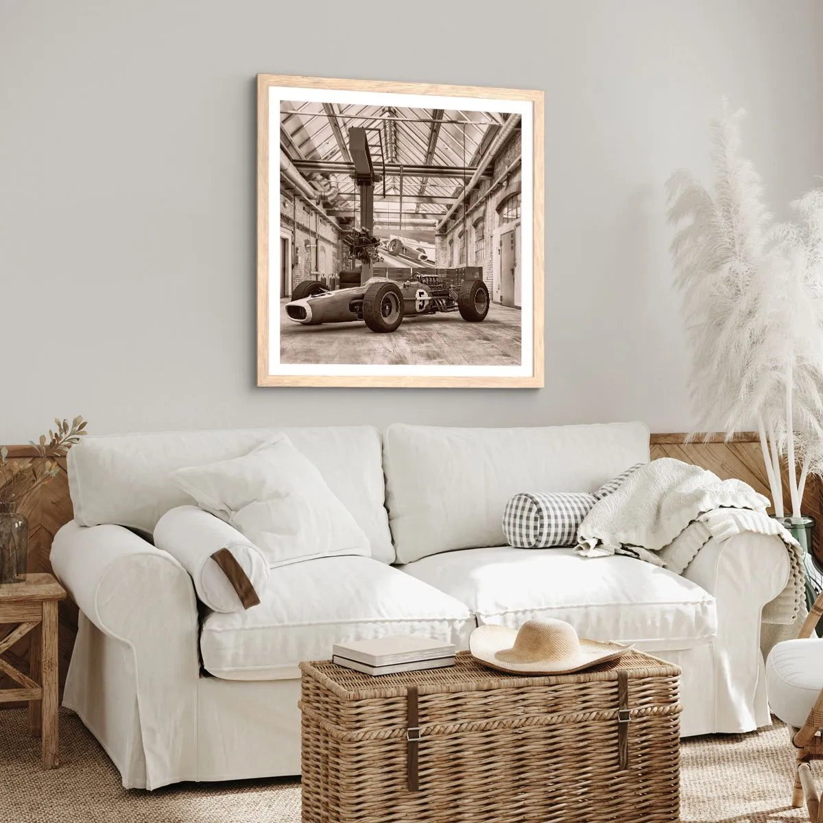 Plakát v rámu světlý dub - Odpočinek vítěze - 60x60 cm