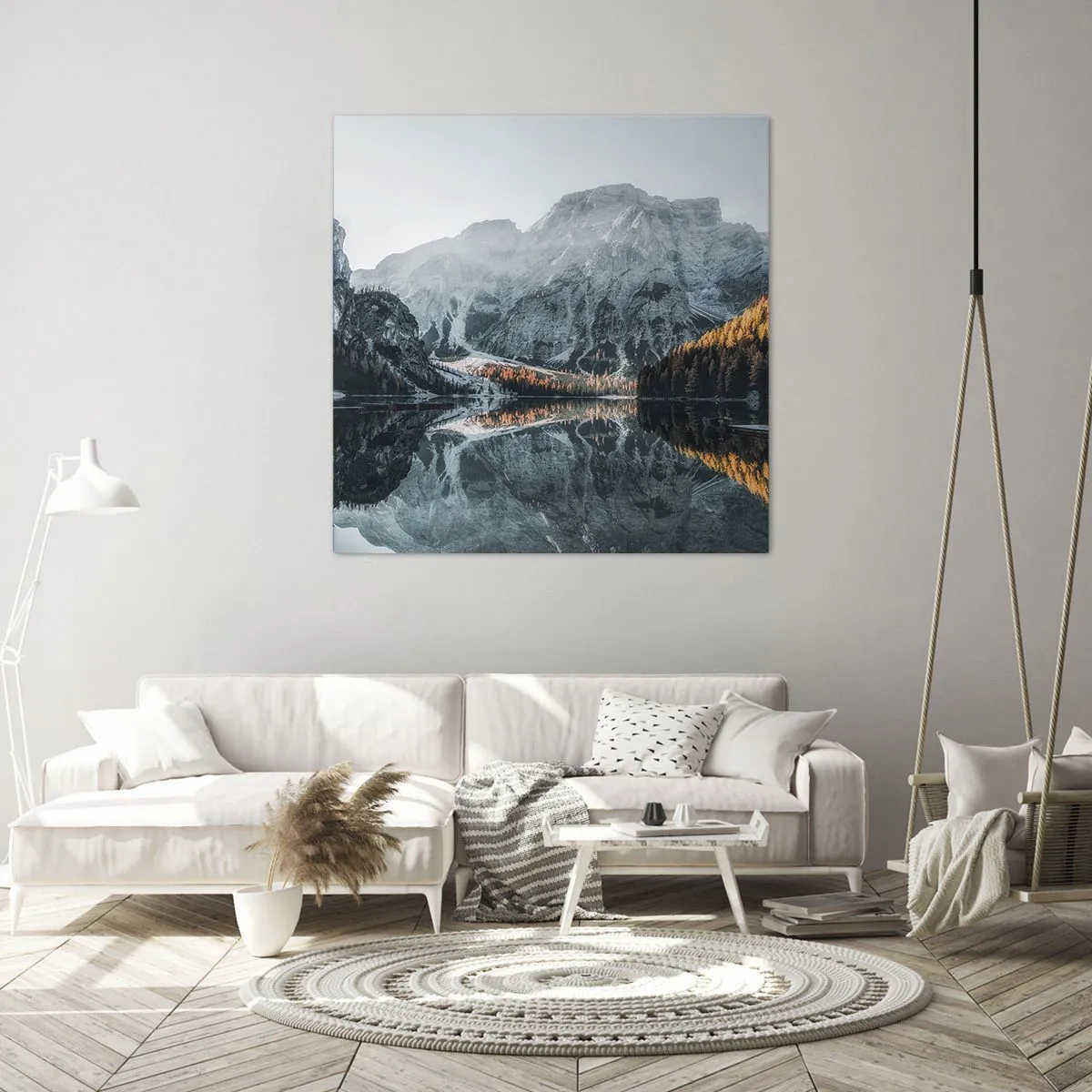 Obraz na plátně - Zrcadlová krajina - 60x60 cm