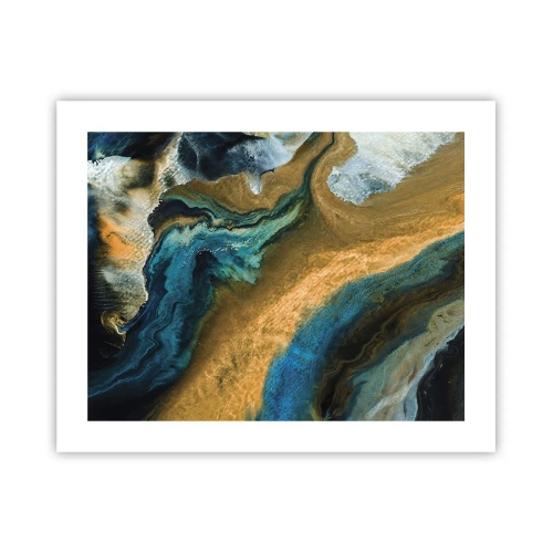 Plakát - Modrá – žlutá – vzájemné vlivy - 50x40 cm