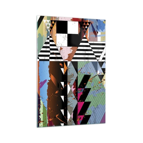 Obraz na skle - Geometricky a organicky - 70x100 cm