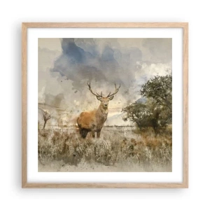 Plakát v rámu světlý dub - Důstojnost - síla - majestátnost - 50x50 cm