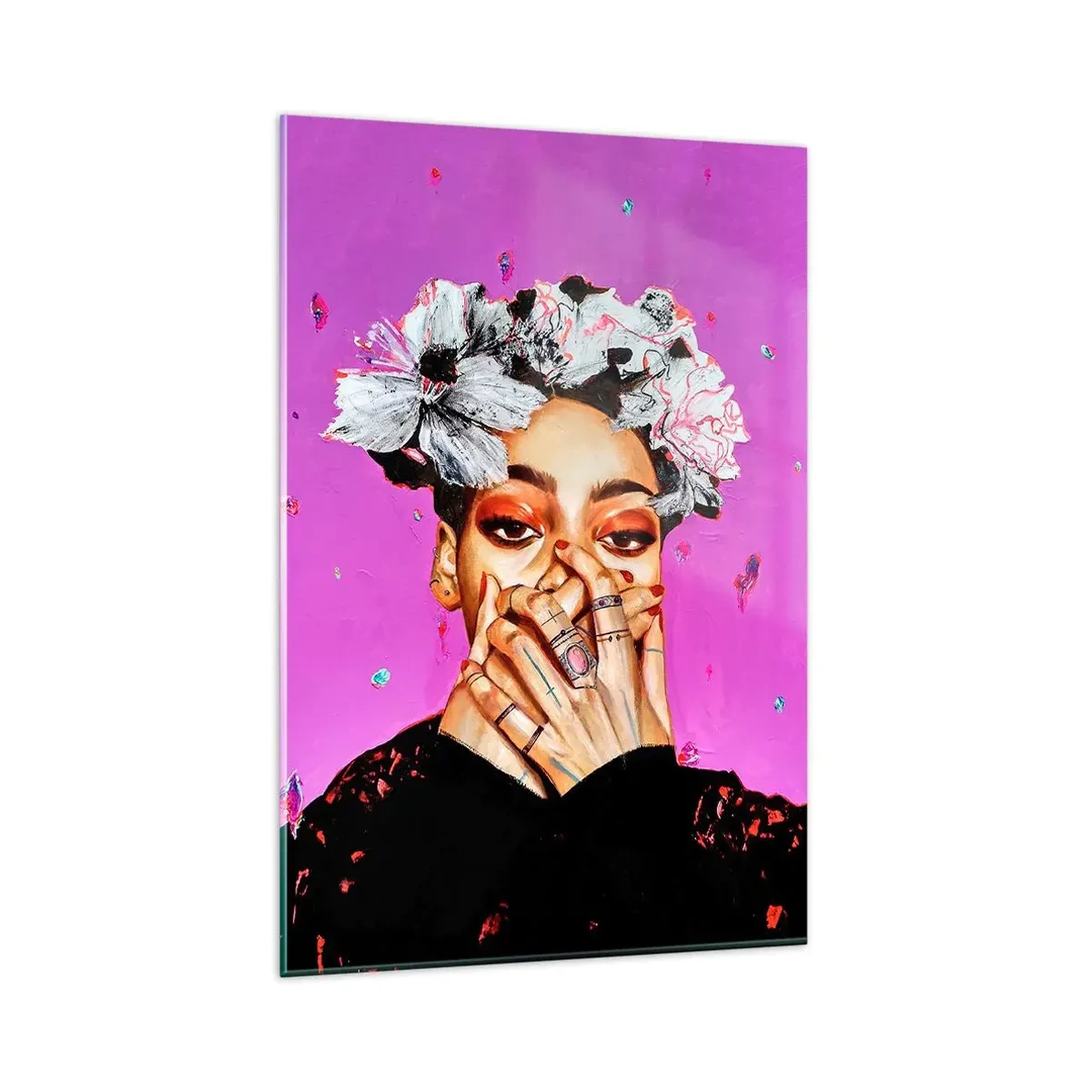 Obraz na skle - Trochu bláznivá - 80x120 cm