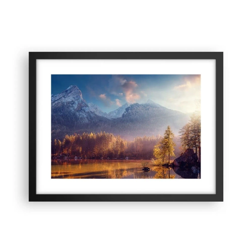 Plakát v černém rámu - V horách a údolích - 40x30 cm