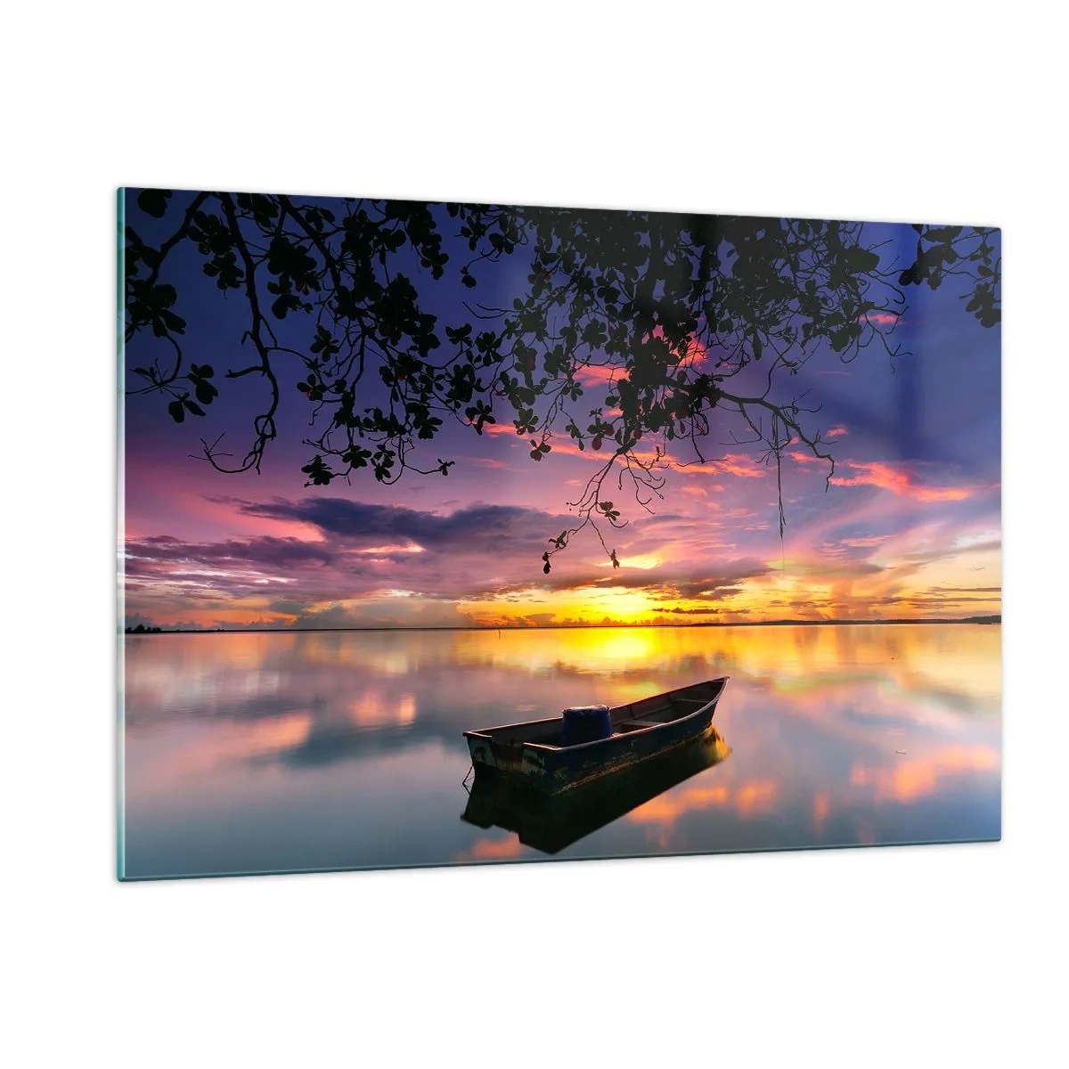 Obraz na skle - „Zdá se, že visíš uprostřed nebe…“ - 120x80 cm