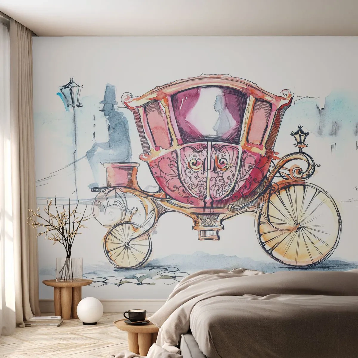 Fototapeta Samolepicí Deluxe Sticker - Na svatbu nebo na ples? - Pro děti, Vozík, Výlet - 250x175 cm