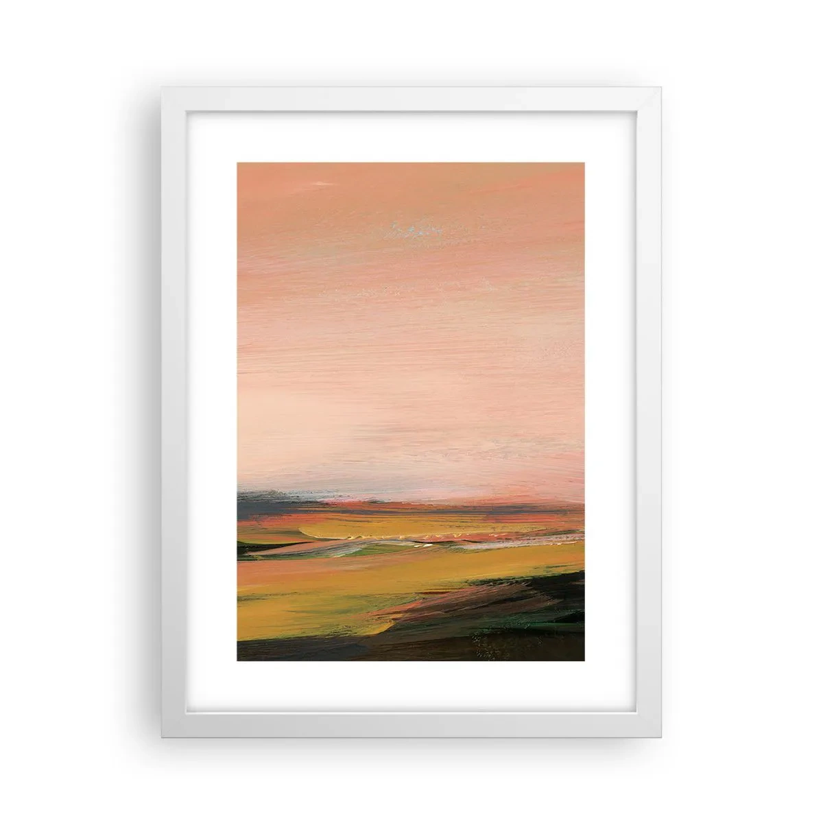 Plakát v bílém rámu - V růžových tónech - 30x40 cm