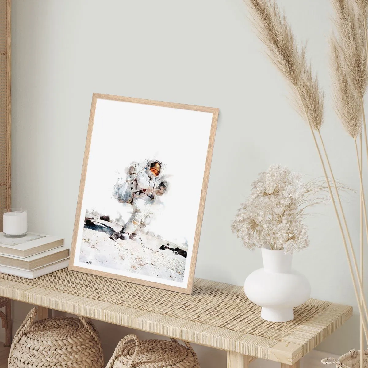 Plakát v rámu světlý dub - Posel Země - 40x50 cm