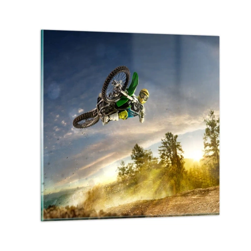 Obraz na skle - Zapni emoce! - 50x50 cm