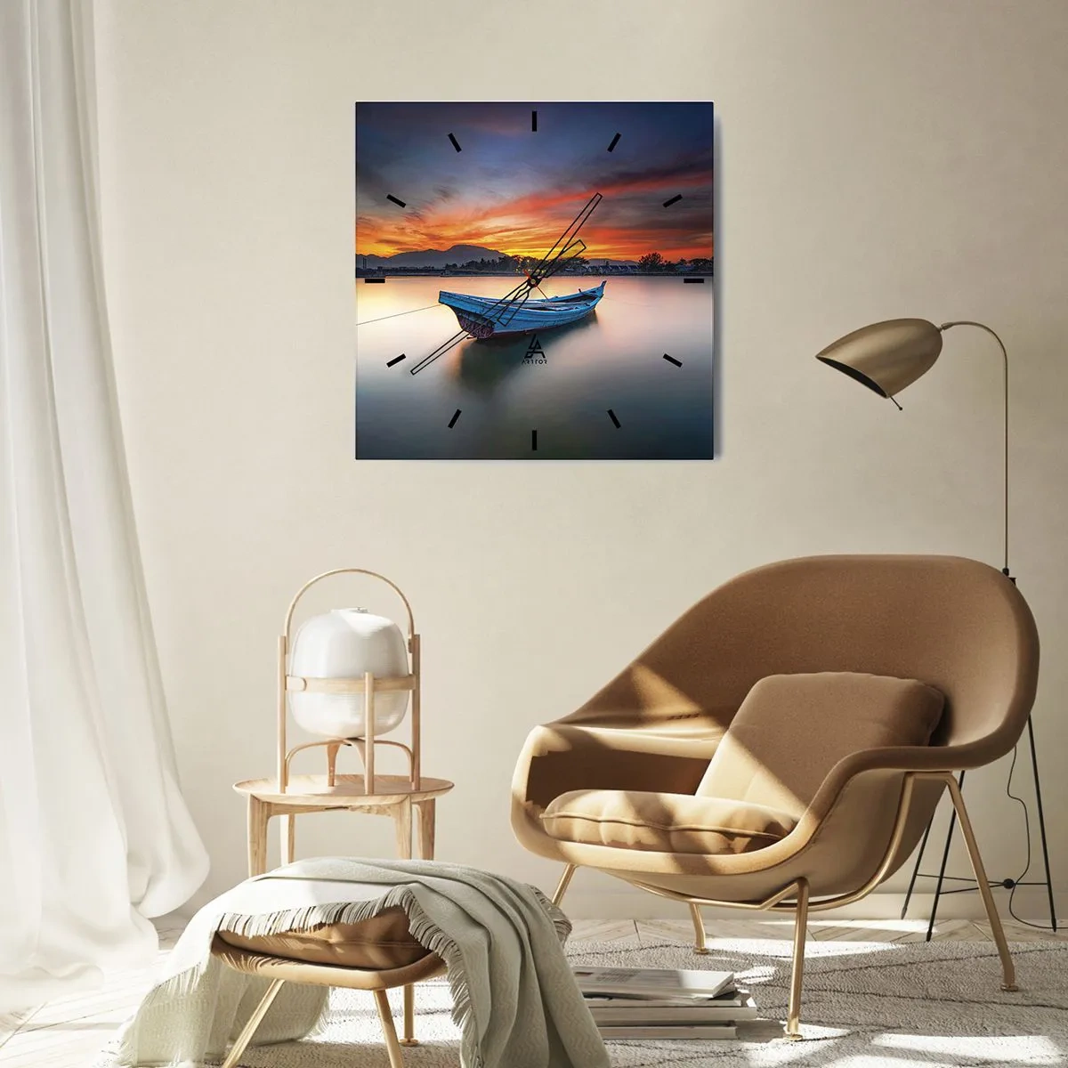 Nástěnné hodiny - Blíží se dobrá noc - 40x40 cm