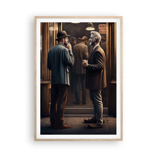 Plakát v rámu světlý dub - Dobrá chvíle dne - 70x100 cm