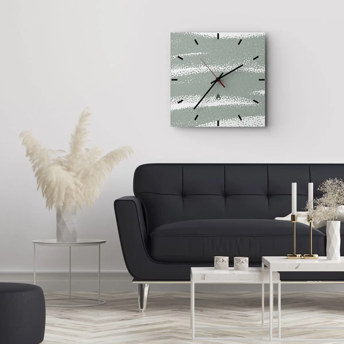 Nástěnné hodiny - Abstrakce v zimním stylu - 30x30 cm