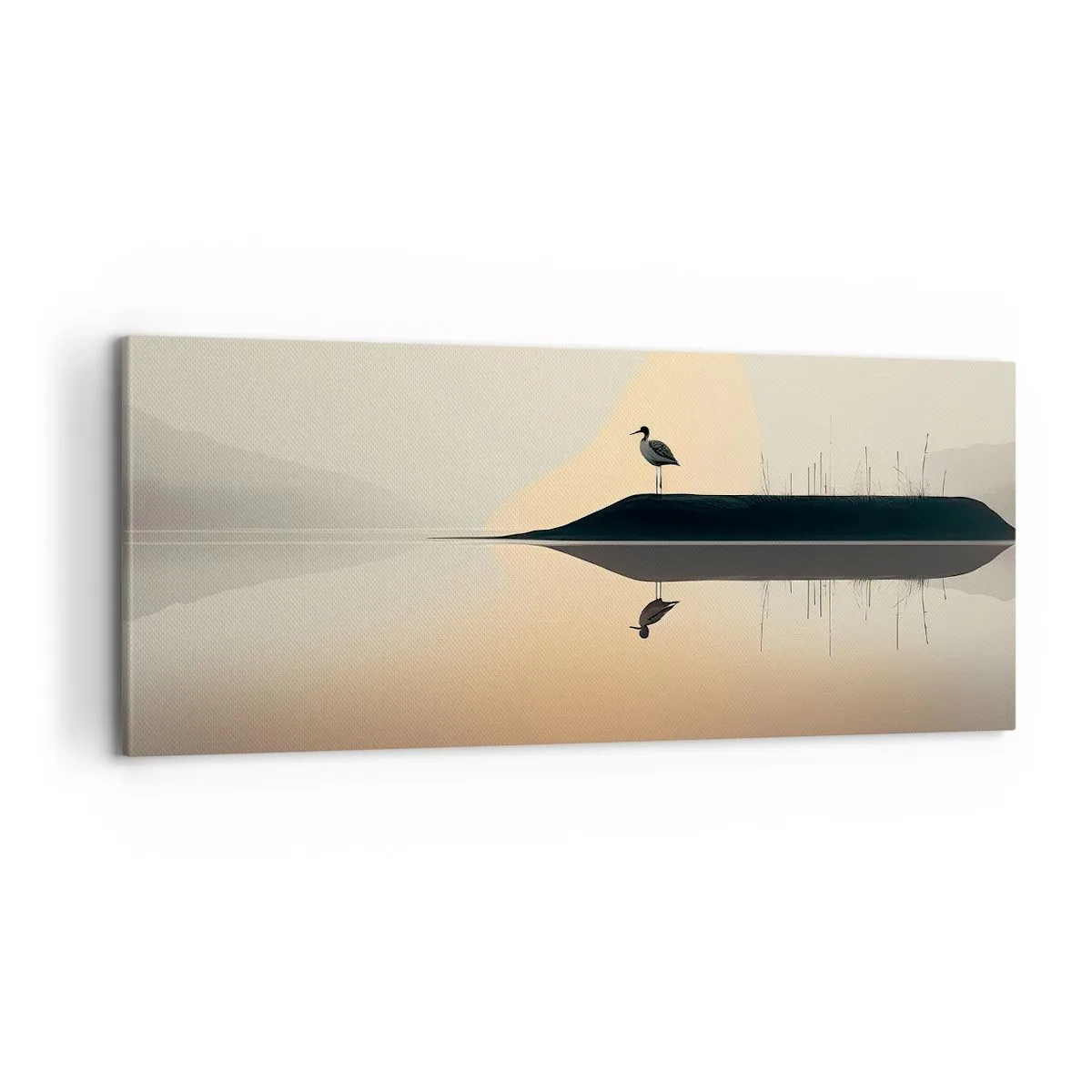 Obraz na plátně - Pán na jezeře - 100x40 cm