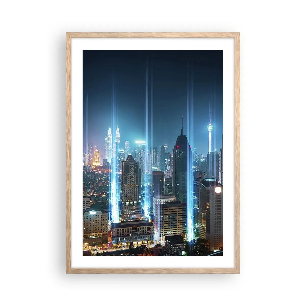 Plakát v rámu světlý dub - Berlinským způsobem do nebe - 50x70 cm