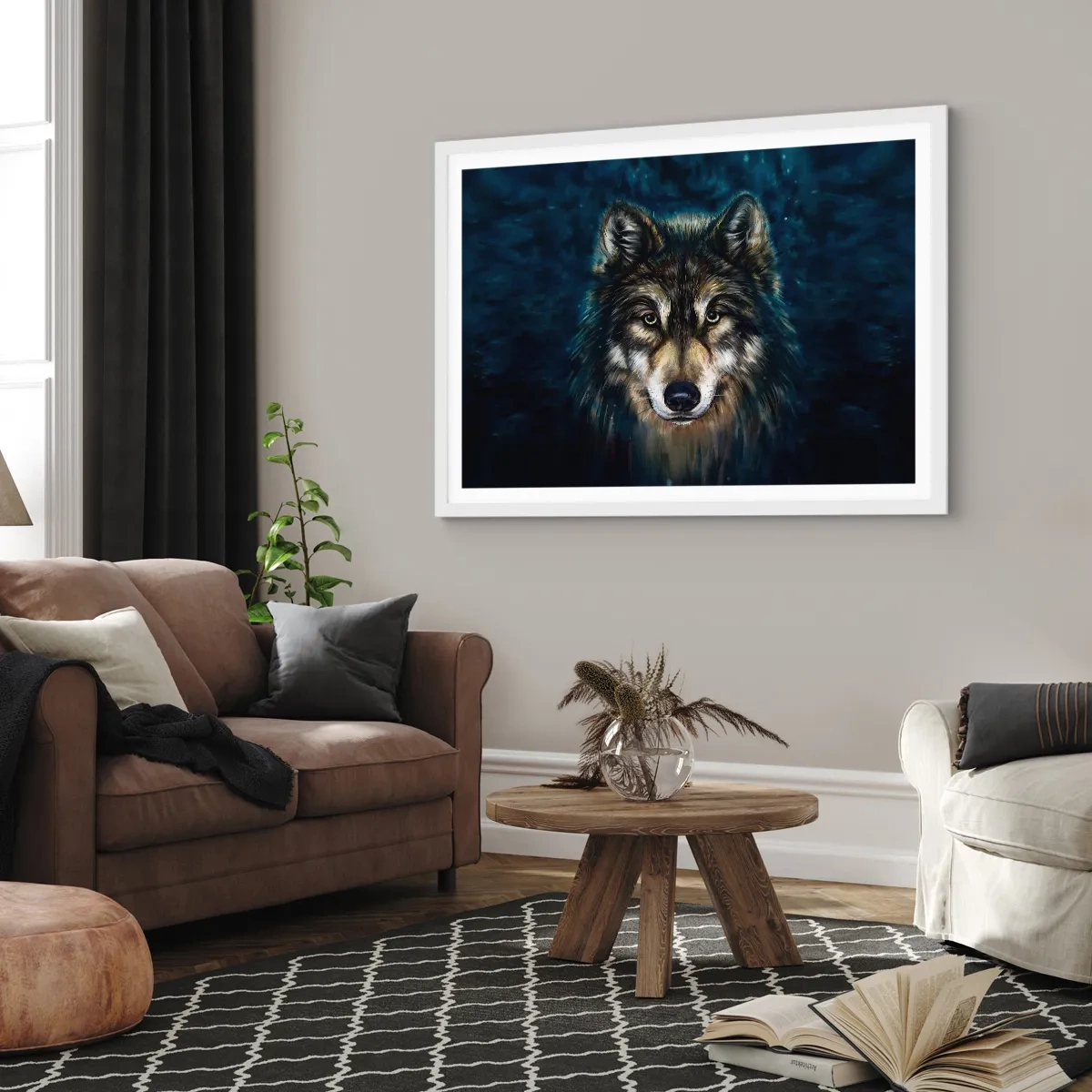 Plakát v bílém rámu - Alfa? A omega - 50x40 cm