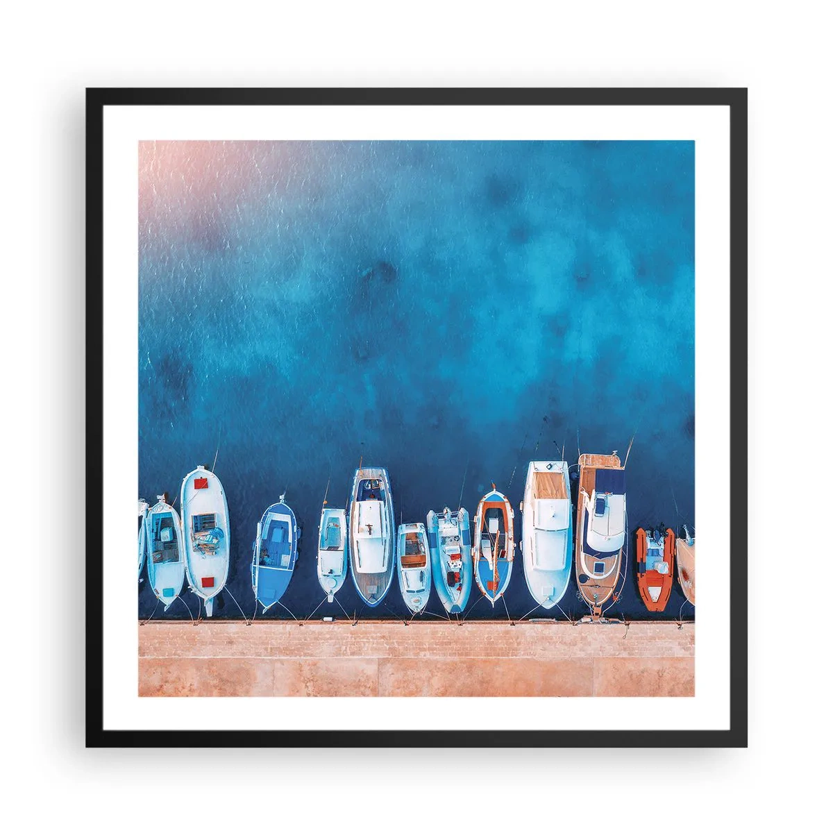 Plakát v černém rámu - V řadě za sebou - 60x60 cm