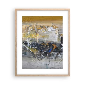 Plakát v rámu světlý dub - Všechno se podaří - 40x50 cm