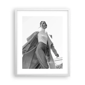 Plakát v bílém rámu - Jdeš se mnou? - 40x50 cm