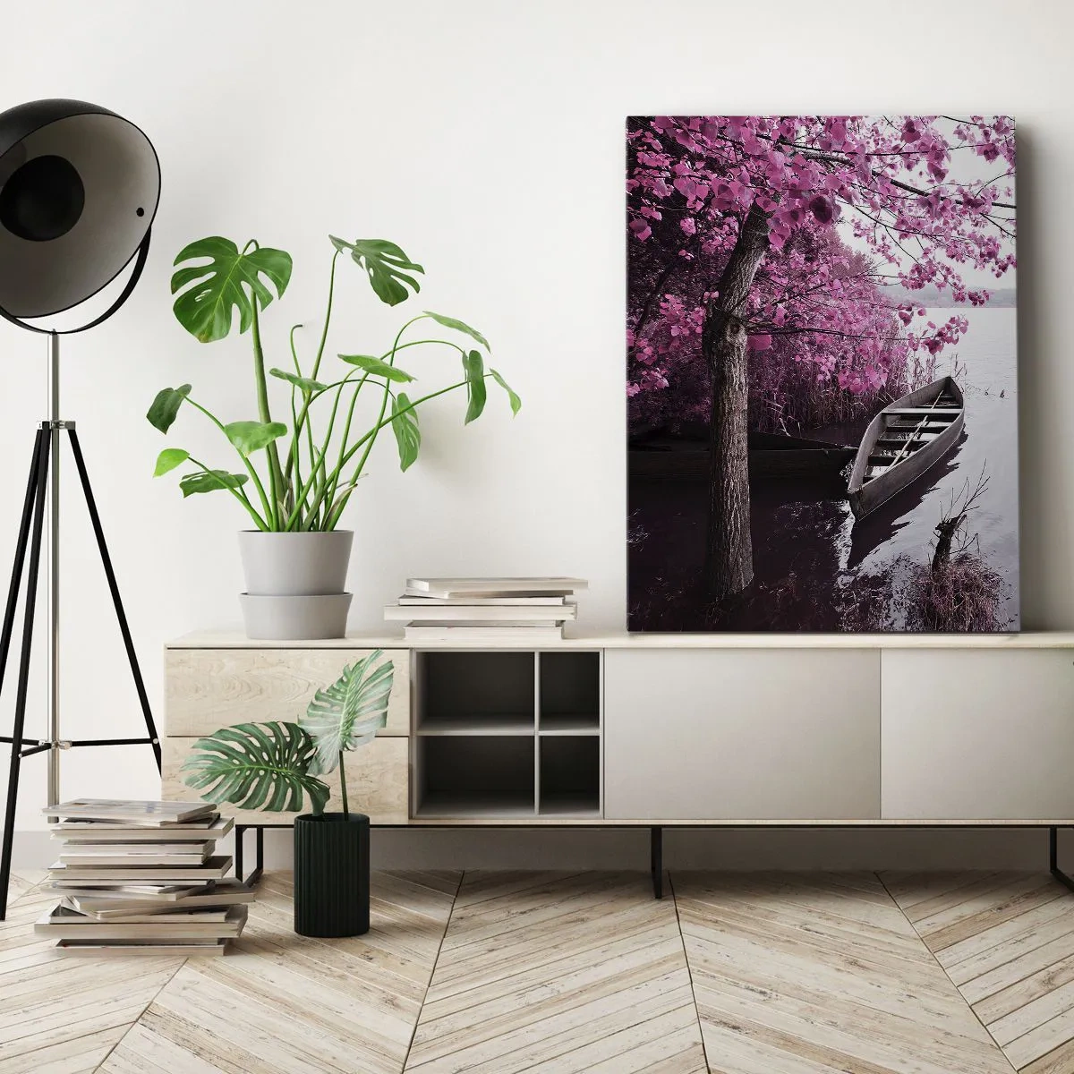 Obraz na plátně - V růžovém tichu - 70x100 cm