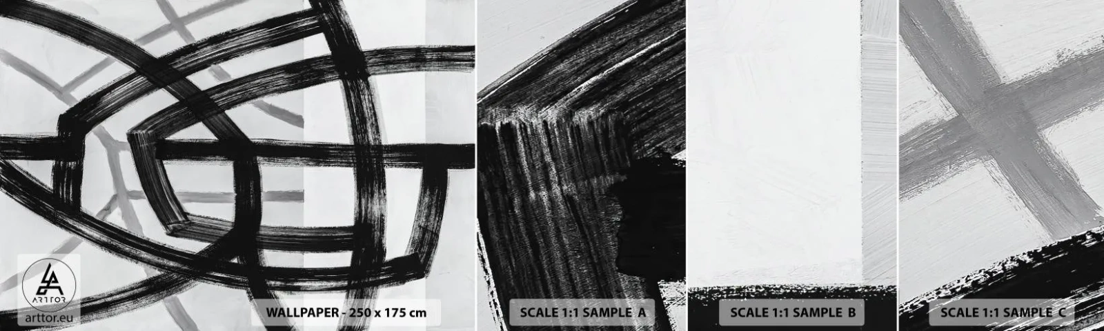 Vzor Fototapety Samolepicí Deluxe Sticker - Hloubka - Pomlčky, Kus, Moderní - 100x30 cm