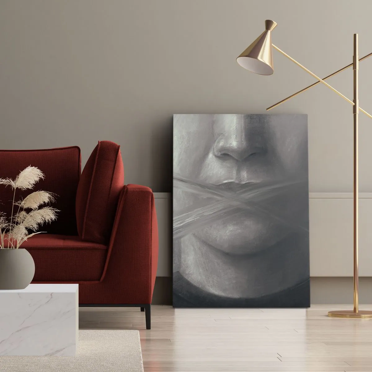 Obraz na plátně - Ani slovo - 50x70 cm