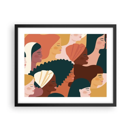 Plakát v černém rámu - Pouze ženskost - 50x40 cm