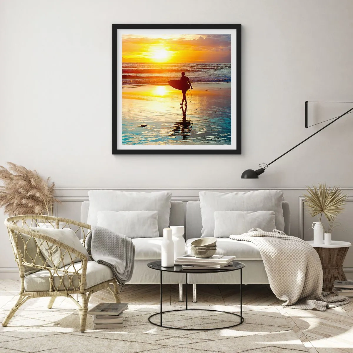 Plakát v černém rámu - Návrat bojovníka - 30x30 cm