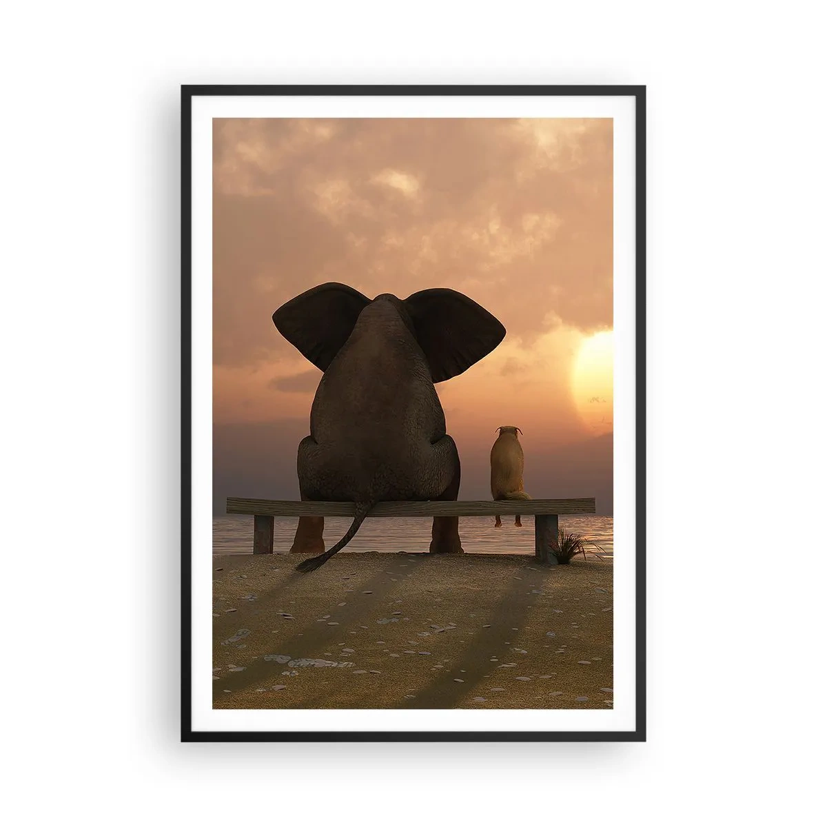 Plakát v černém rámu - Je skvělé spolu mlčet - 70x100 cm