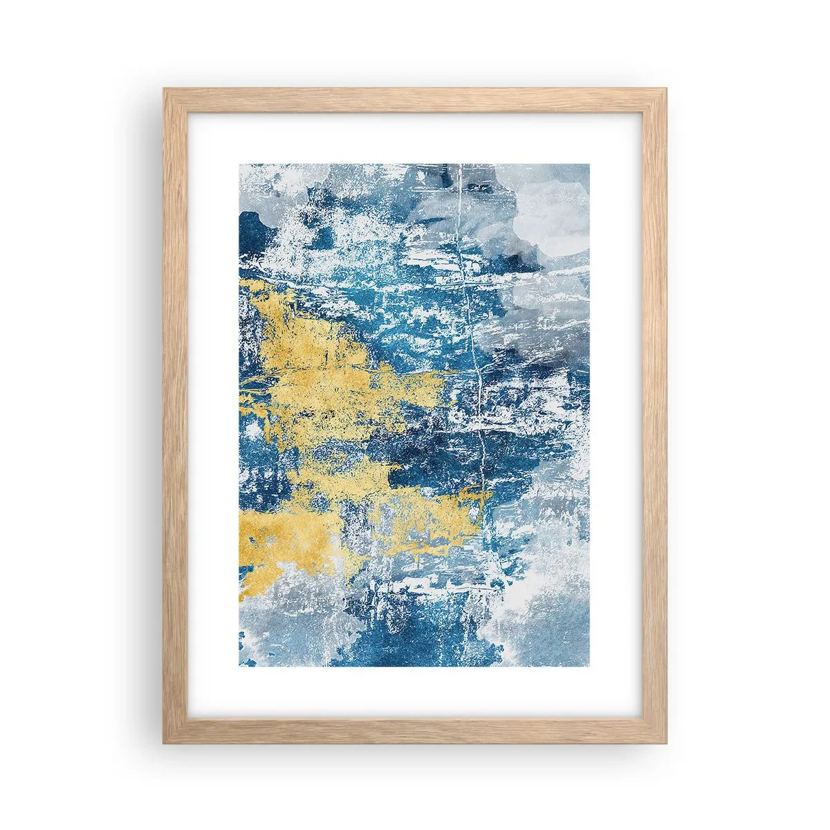 Plakát v rámu světlý dub - Abstrakce s dobrou náladou - 30x40 cm