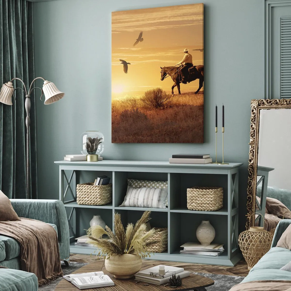 Obraz na plátně - Sám prérií - 50x70 cm