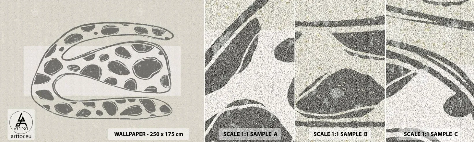 Vzor Fototapety Samolepicí Deluxe Sticker - Bizarní bytost - Boho, Minimalismus, Jasný - 100x30 cm