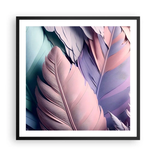 Plakát v černém rámu - Ptačí styl - 60x60 cm