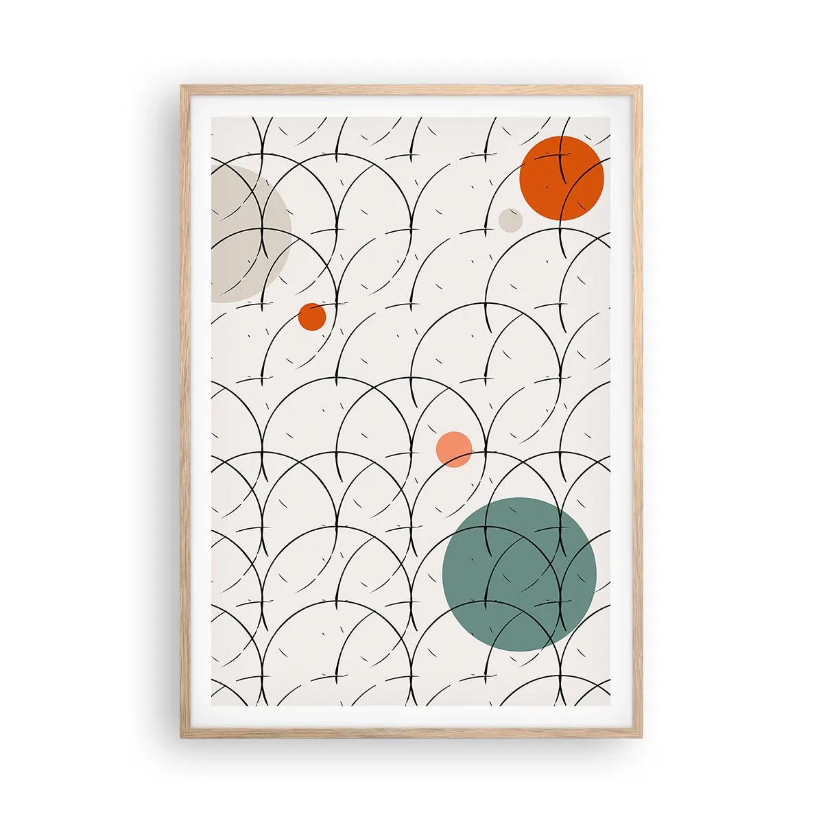 Plakát v rámu světlý dub - V duchu pop-artu - 70x100 cm